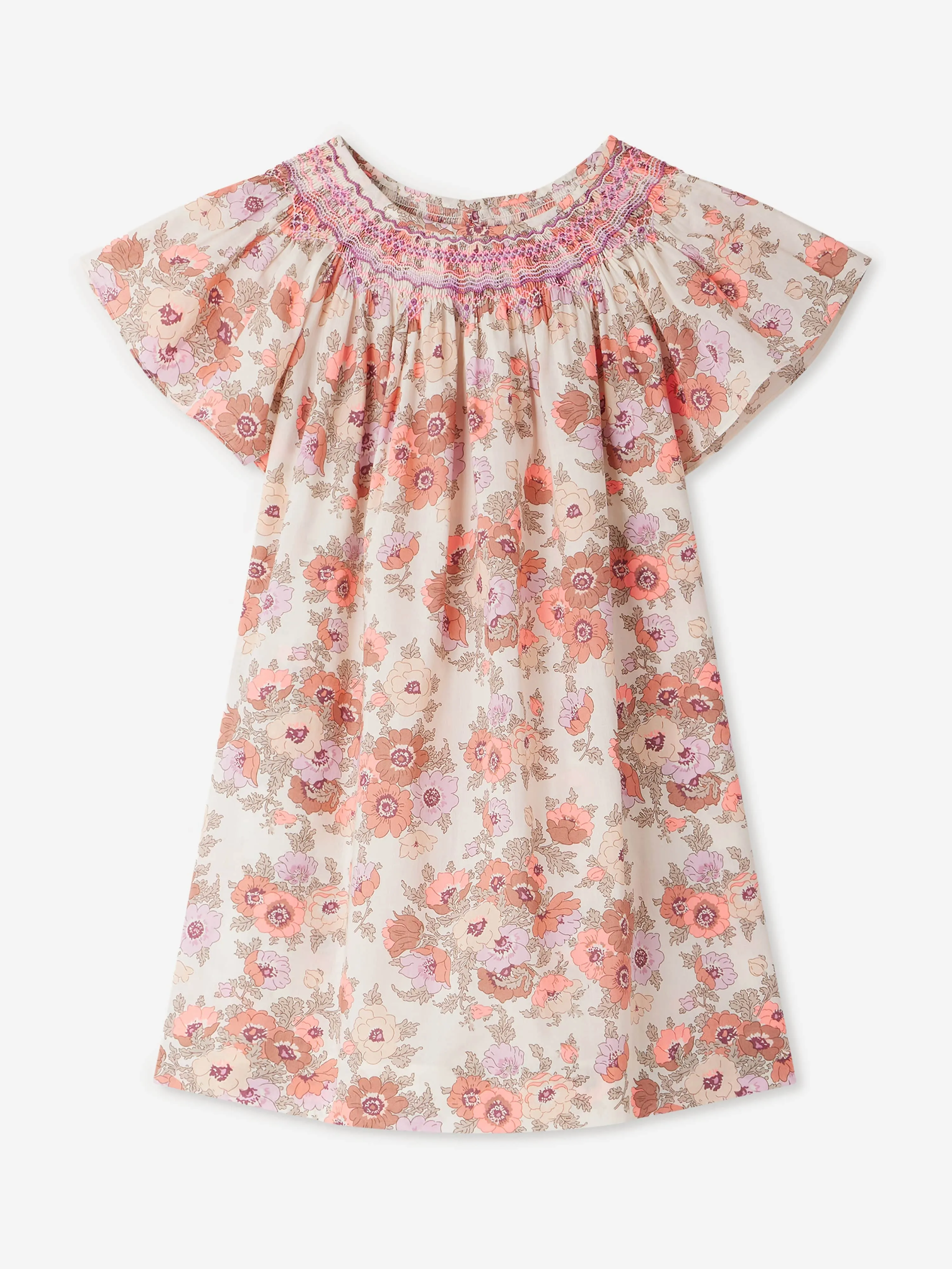 Girls Floral Arlene Dress in Pink
