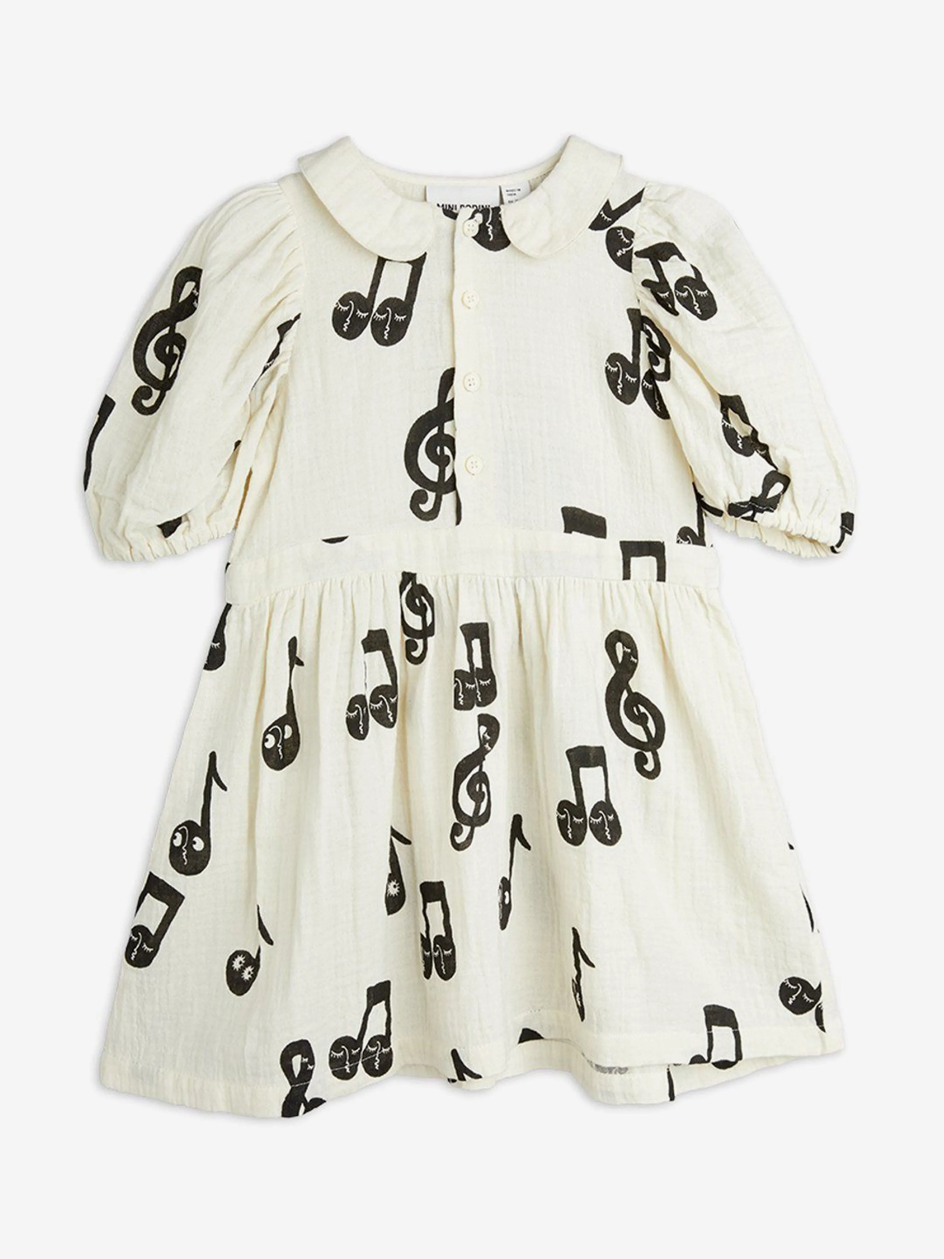 Girls Note AOP Muslin Dress in White
