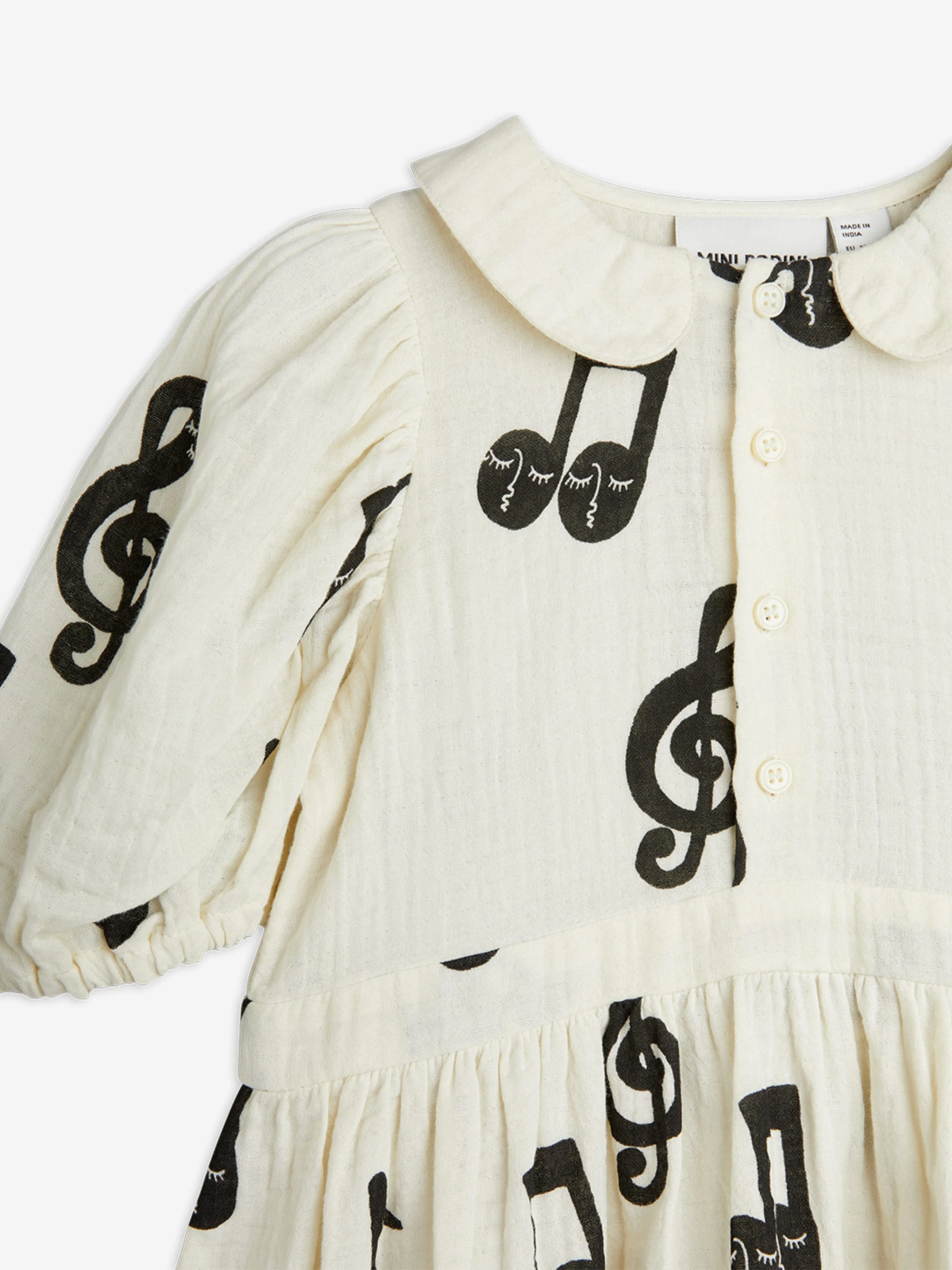 Girls Note AOP Muslin Dress in White