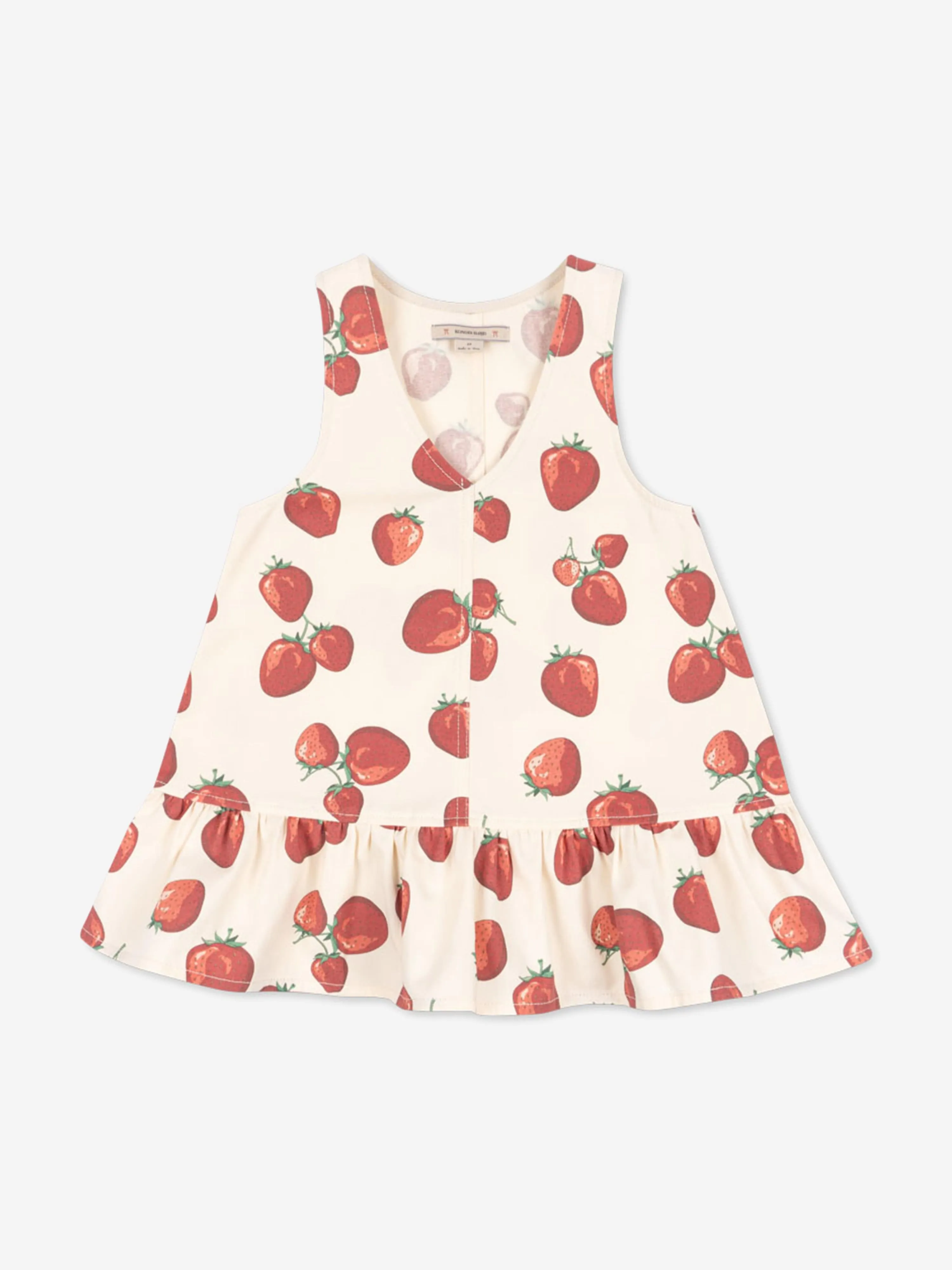 Girls Strawberry Fen Dress in Ivory