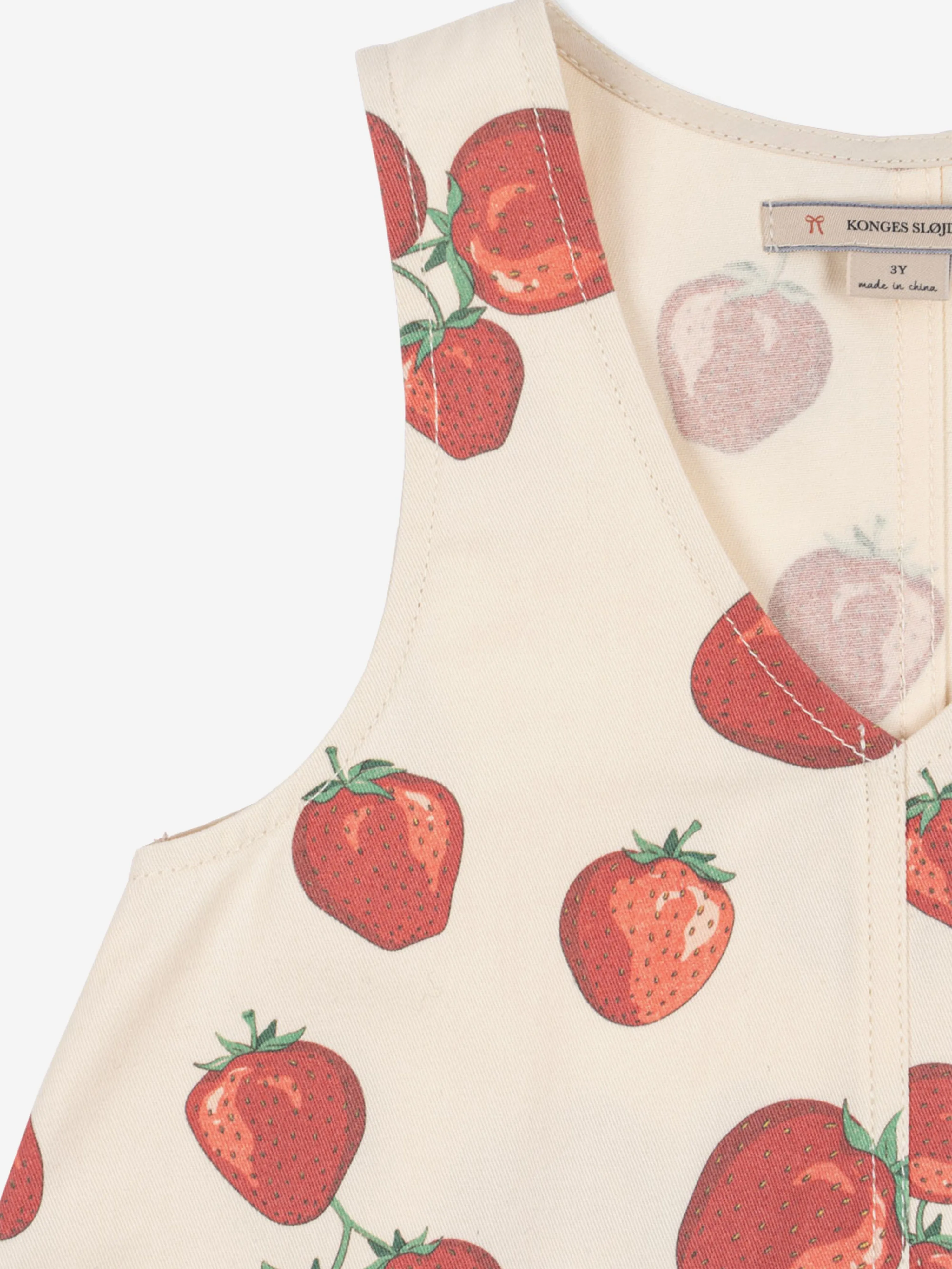 Girls Strawberry Fen Dress in Ivory