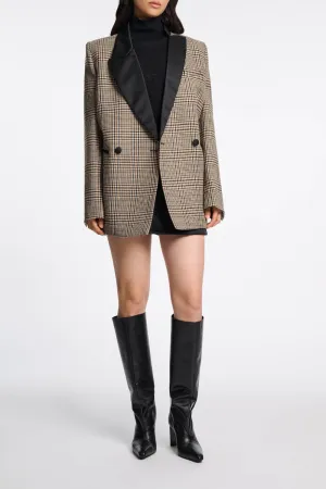 Graphic Elegance Jacket In Mixed Glencheck