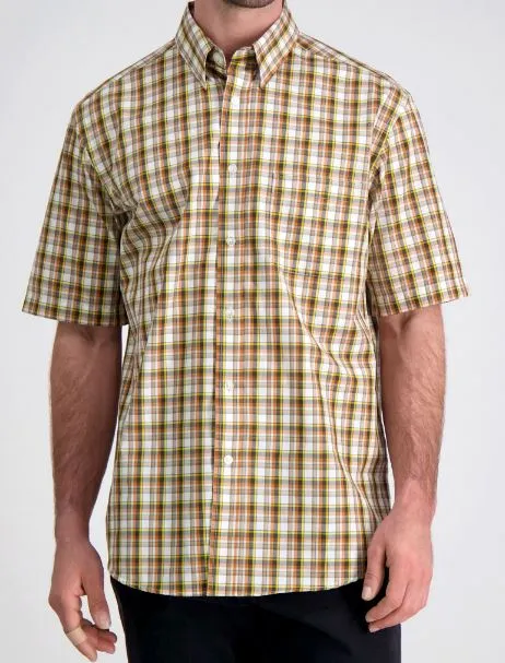 Haggar Plaid SS Shirt