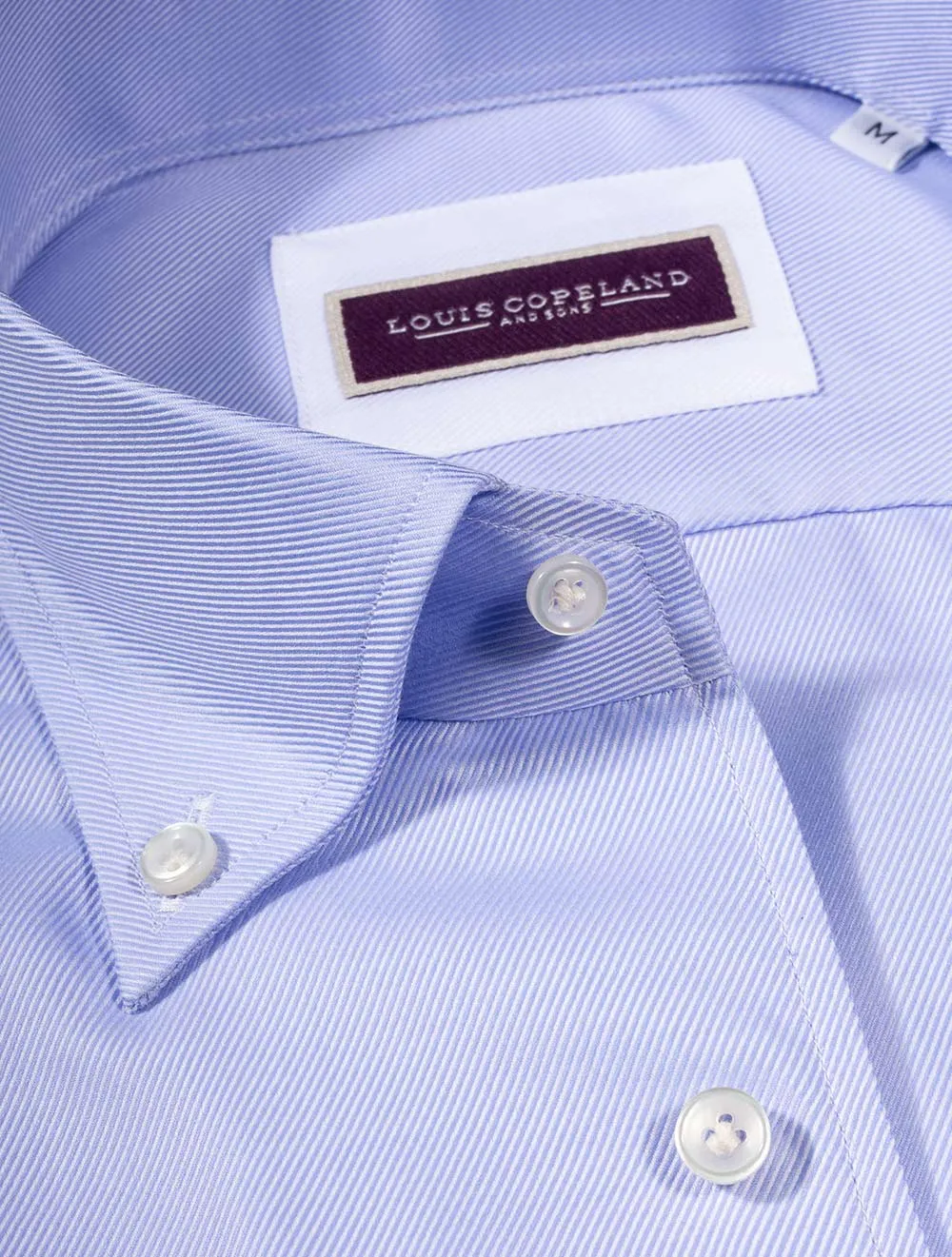 Hazard Twill Button Down Shirt Blue