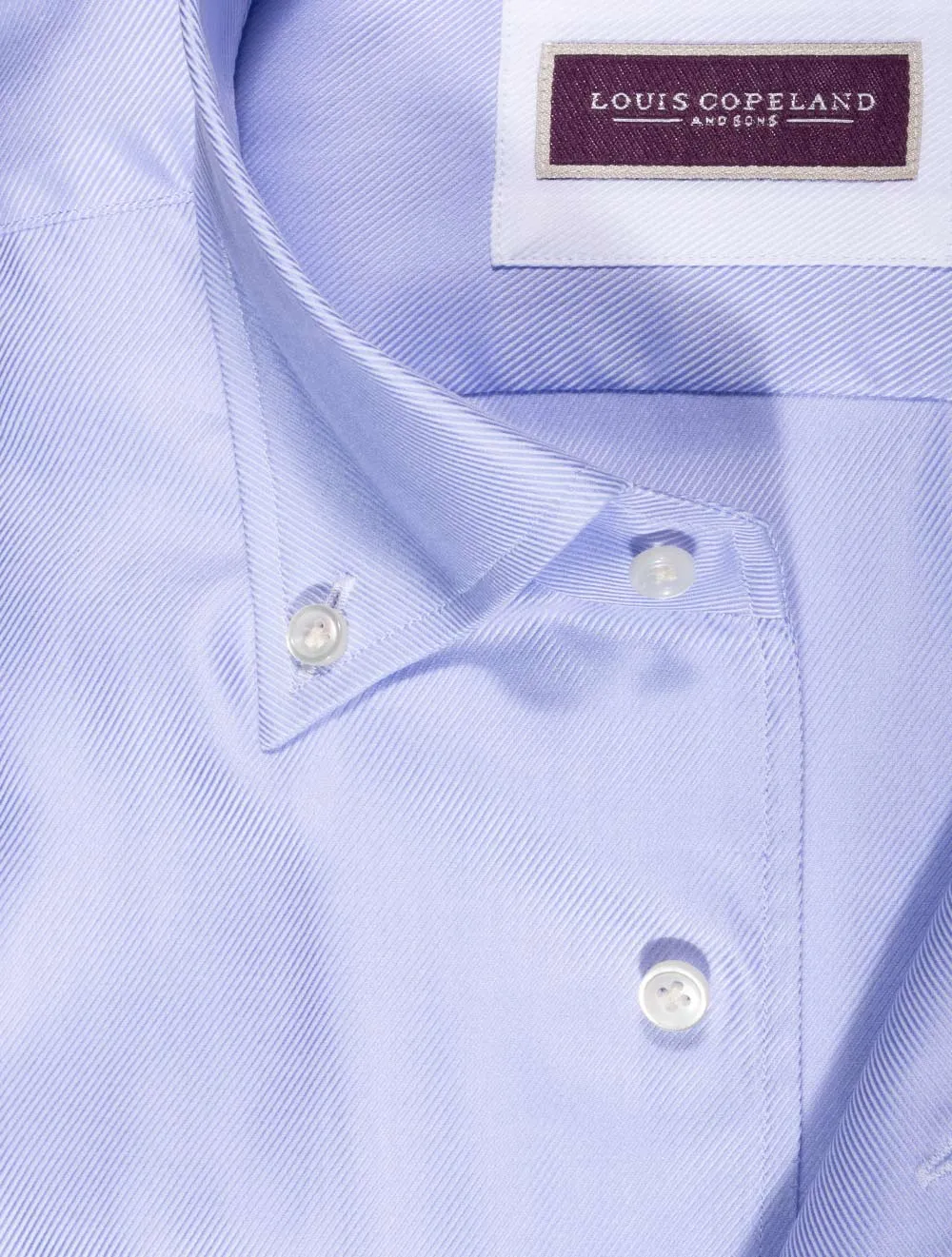 Hazard Twill Button Down Shirt Blue