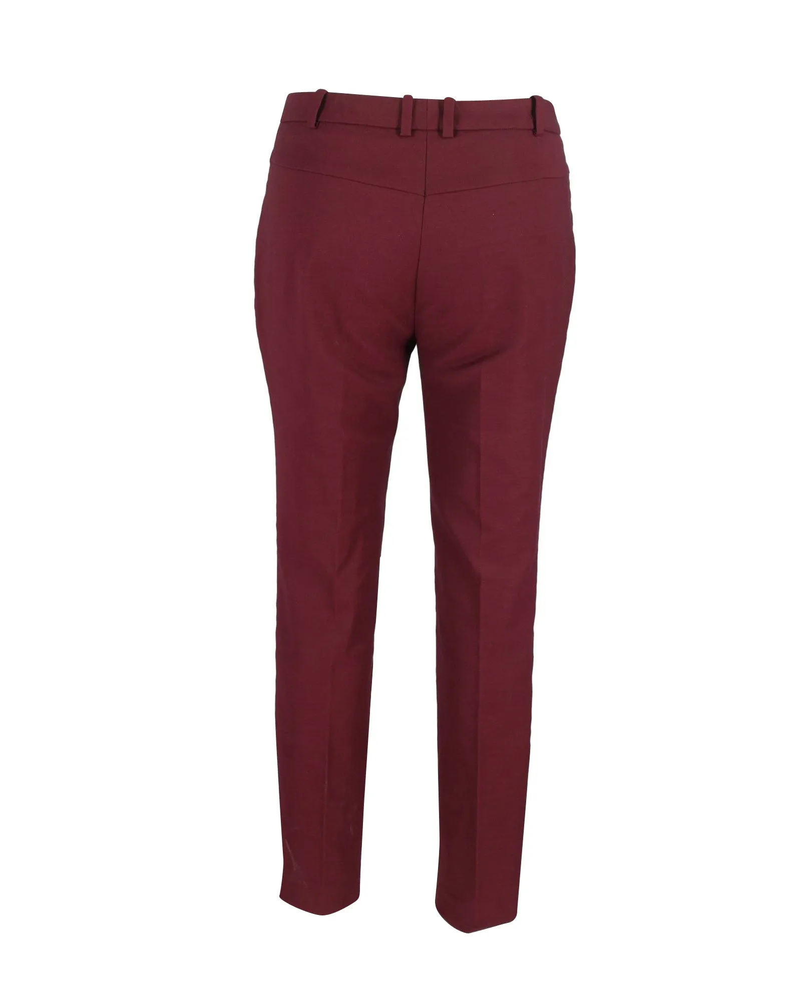 Hugo Boss Slim-Fit Tapered Trousers in Burgundy Cotton