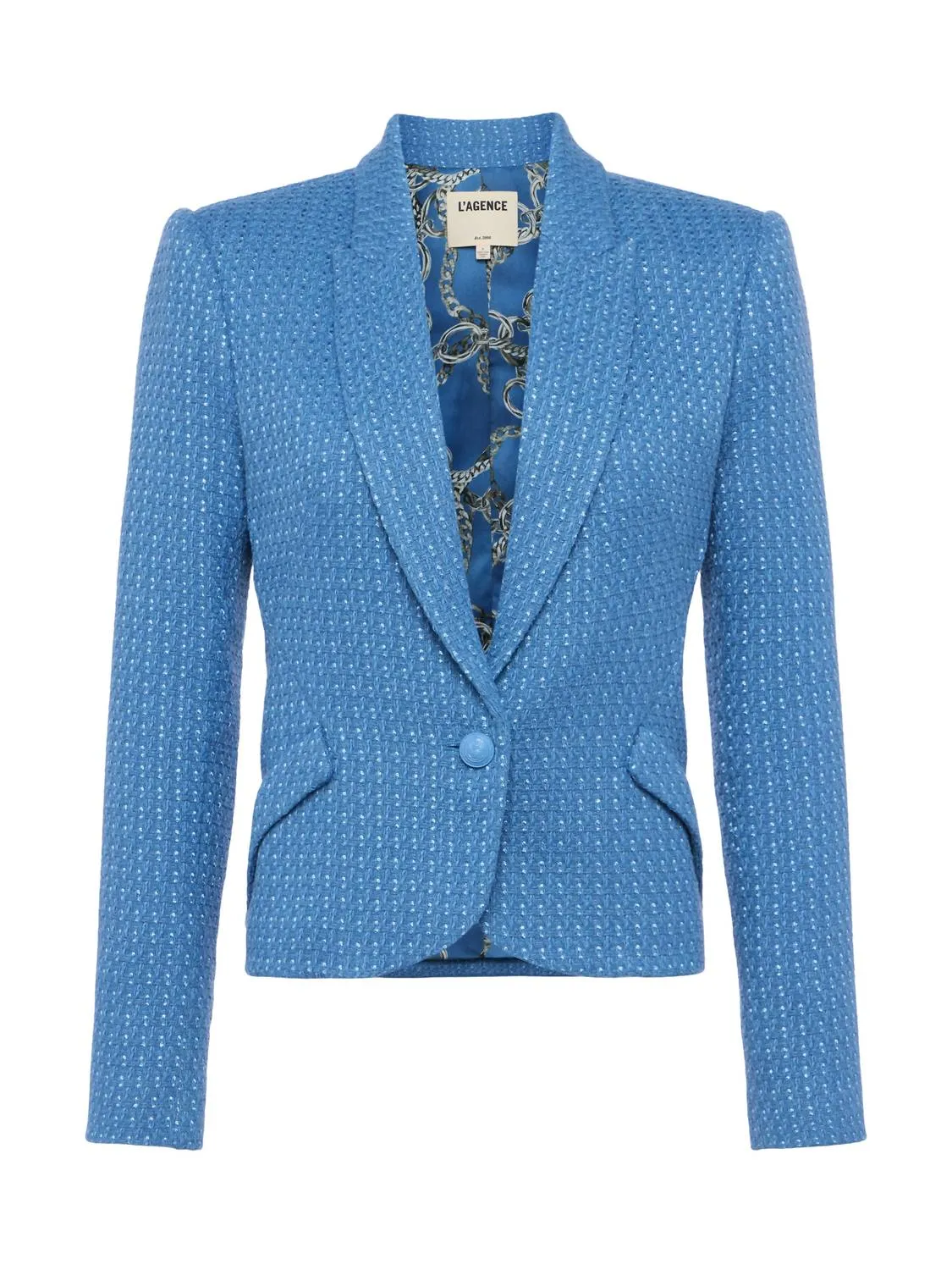 Jennah Blazer In Harbor Blue/good Luck Chain
