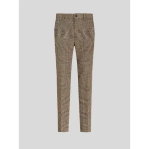 JERSEY TROUSERS WITH CHECK PATTERN