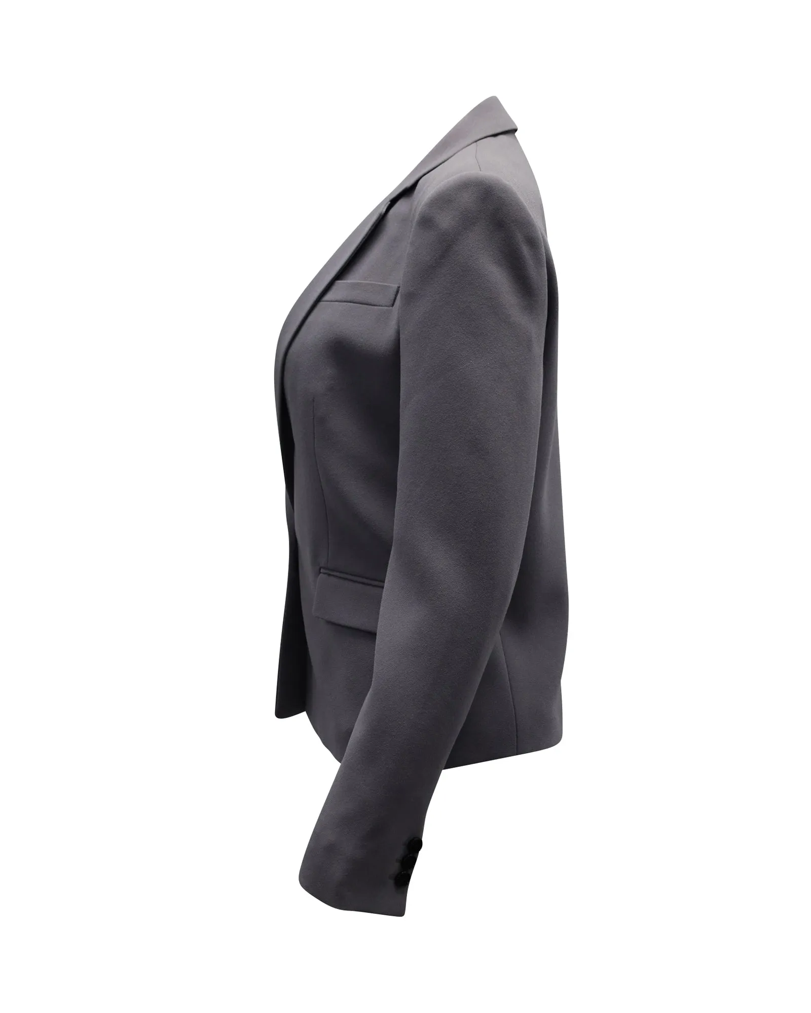 Joseph Single-Breasted Blazer in Grey Acetate