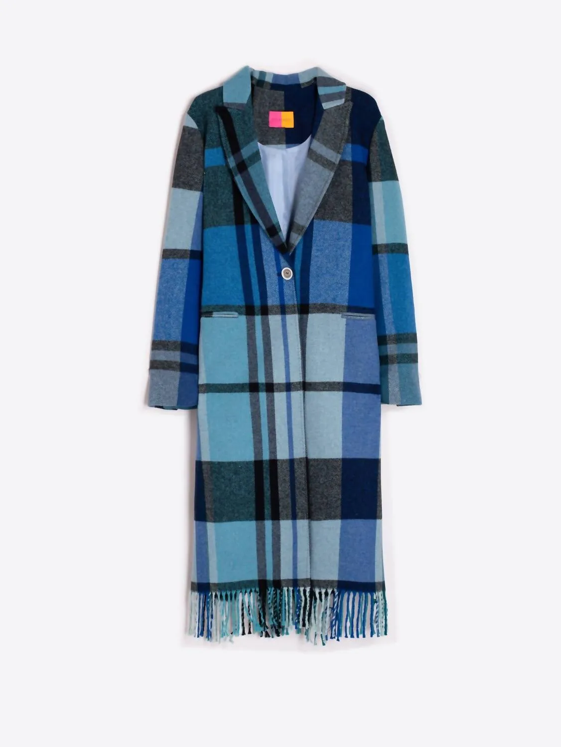 Katherin Plaid Coat In Cuadro Manta Azul