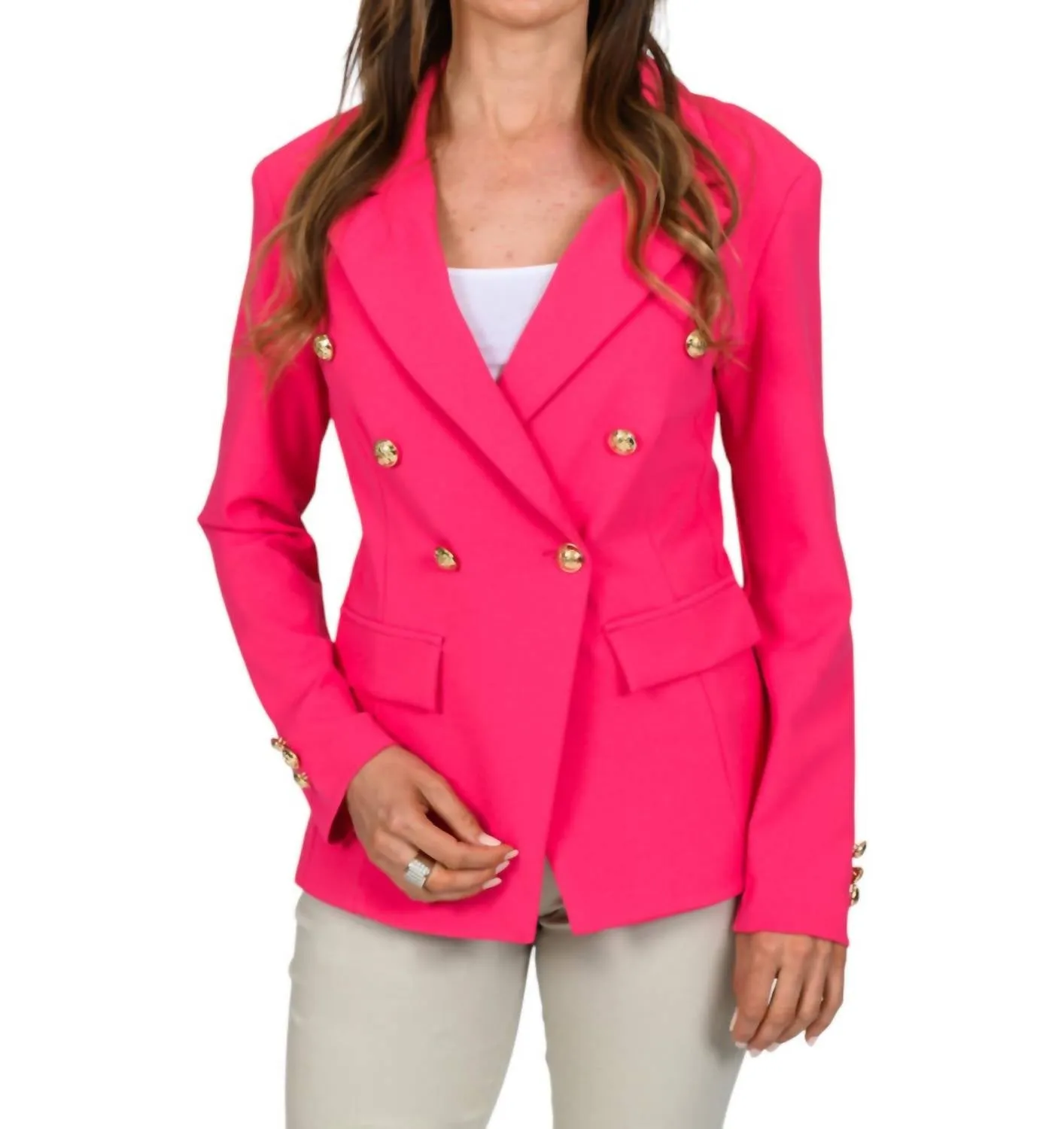 Lauren Perre Blazer In Fuchsia