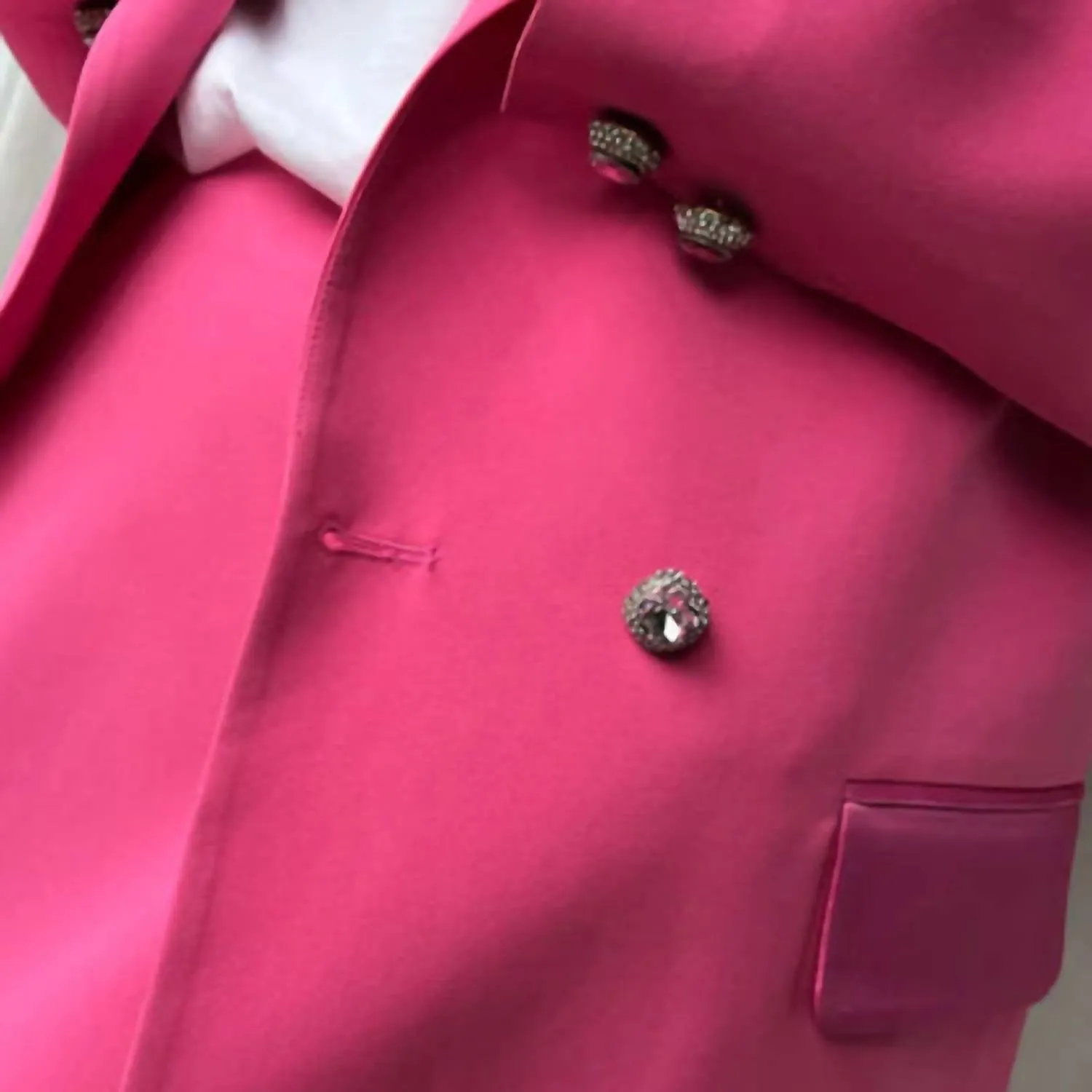Long Sleeve Blazer In Pink