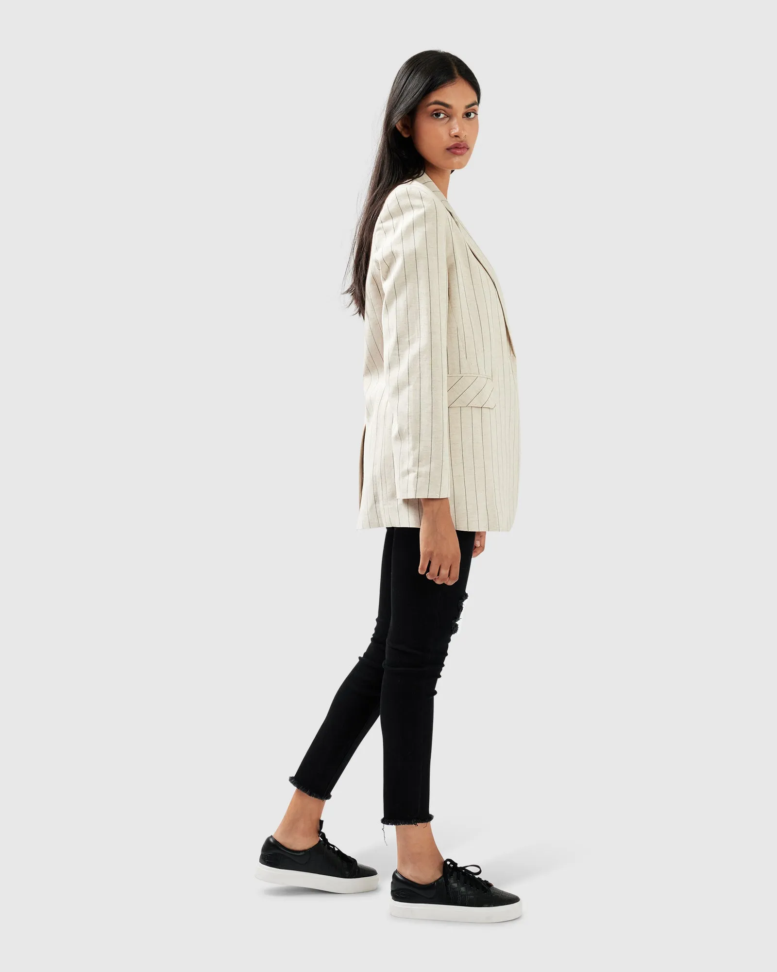 Love & Mercy Striped Blazer