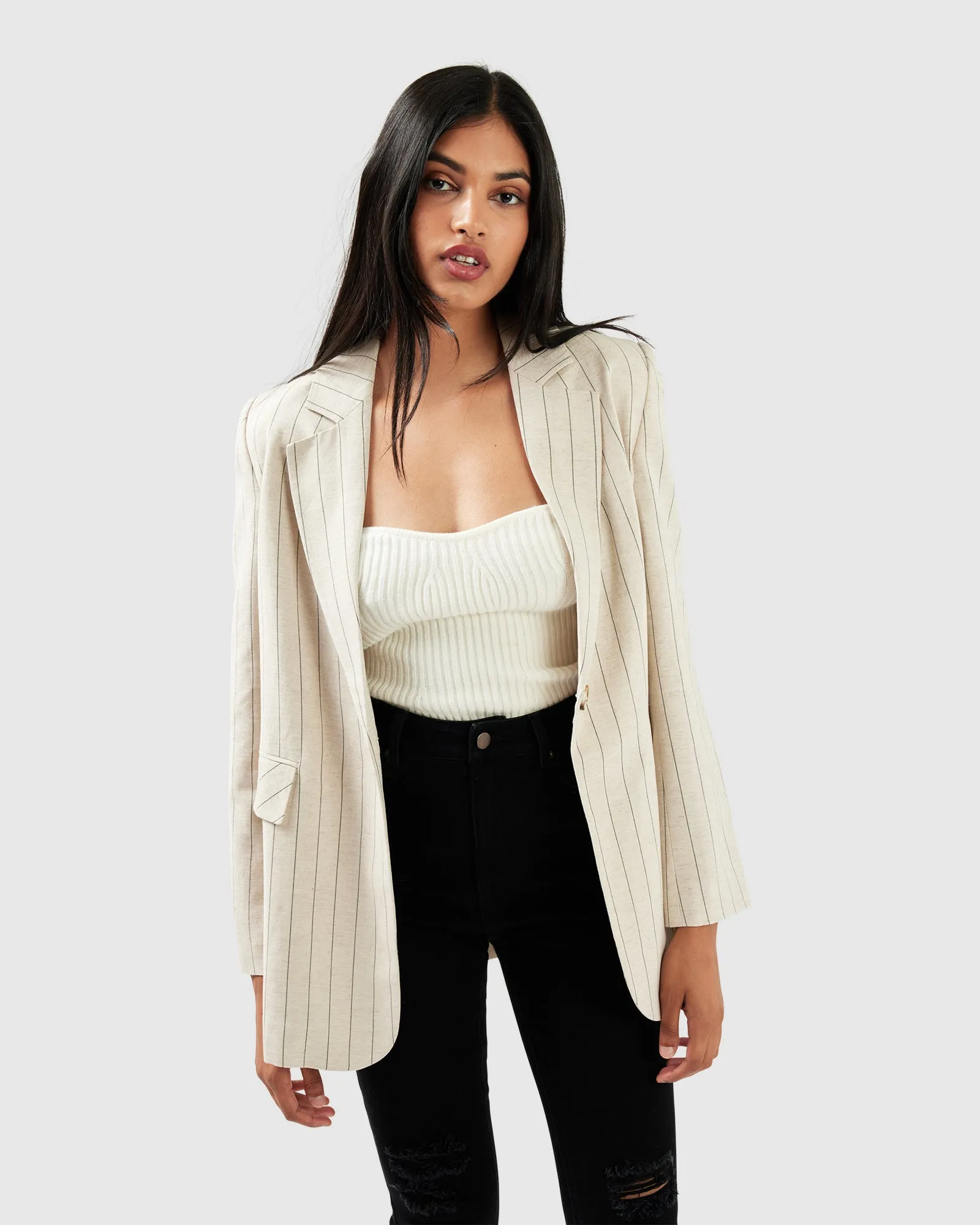 Love & Mercy Striped Blazer