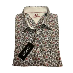 Marco SS Leaves Print Reg Fit