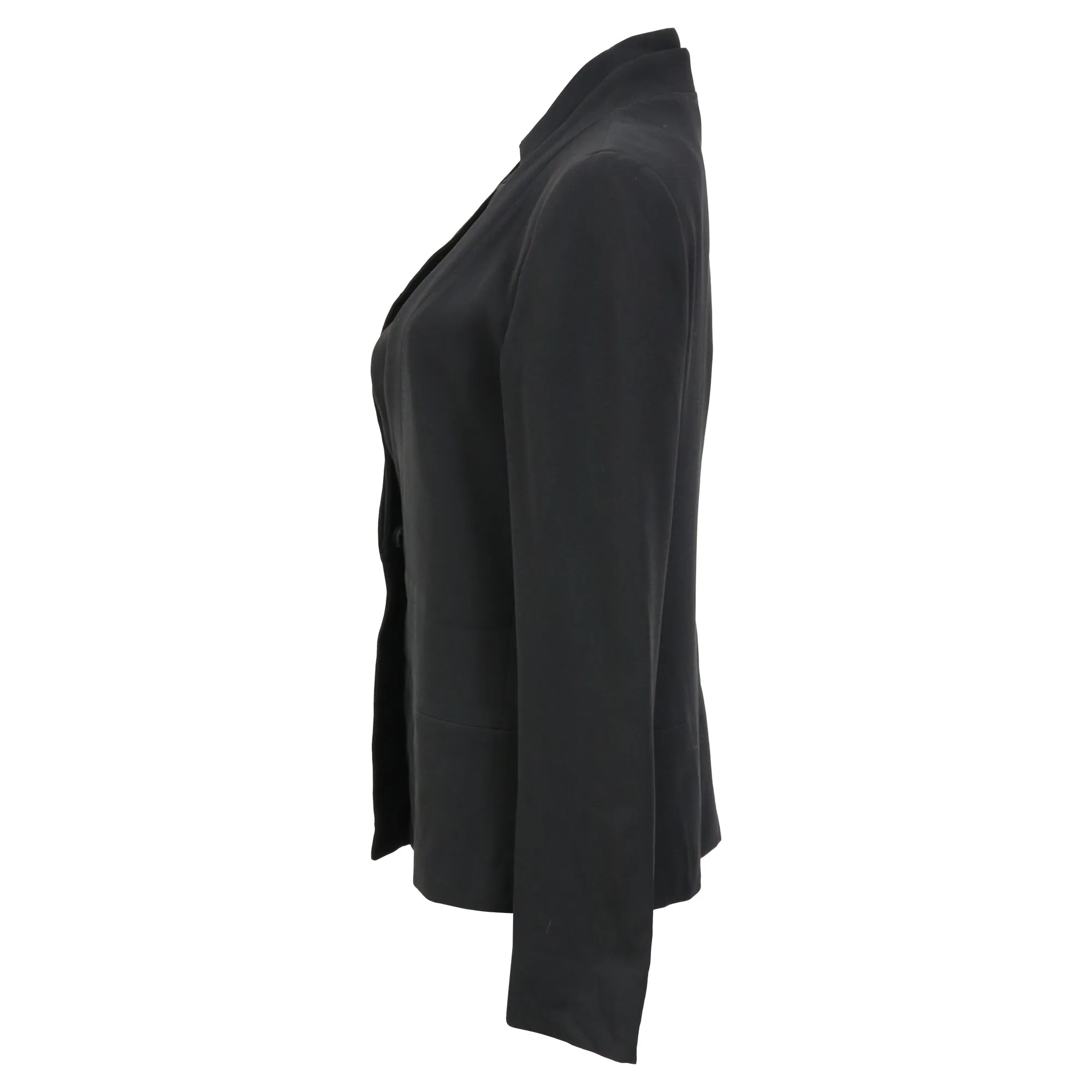 Max Mara Single-Breasted Blazer in Black Wool