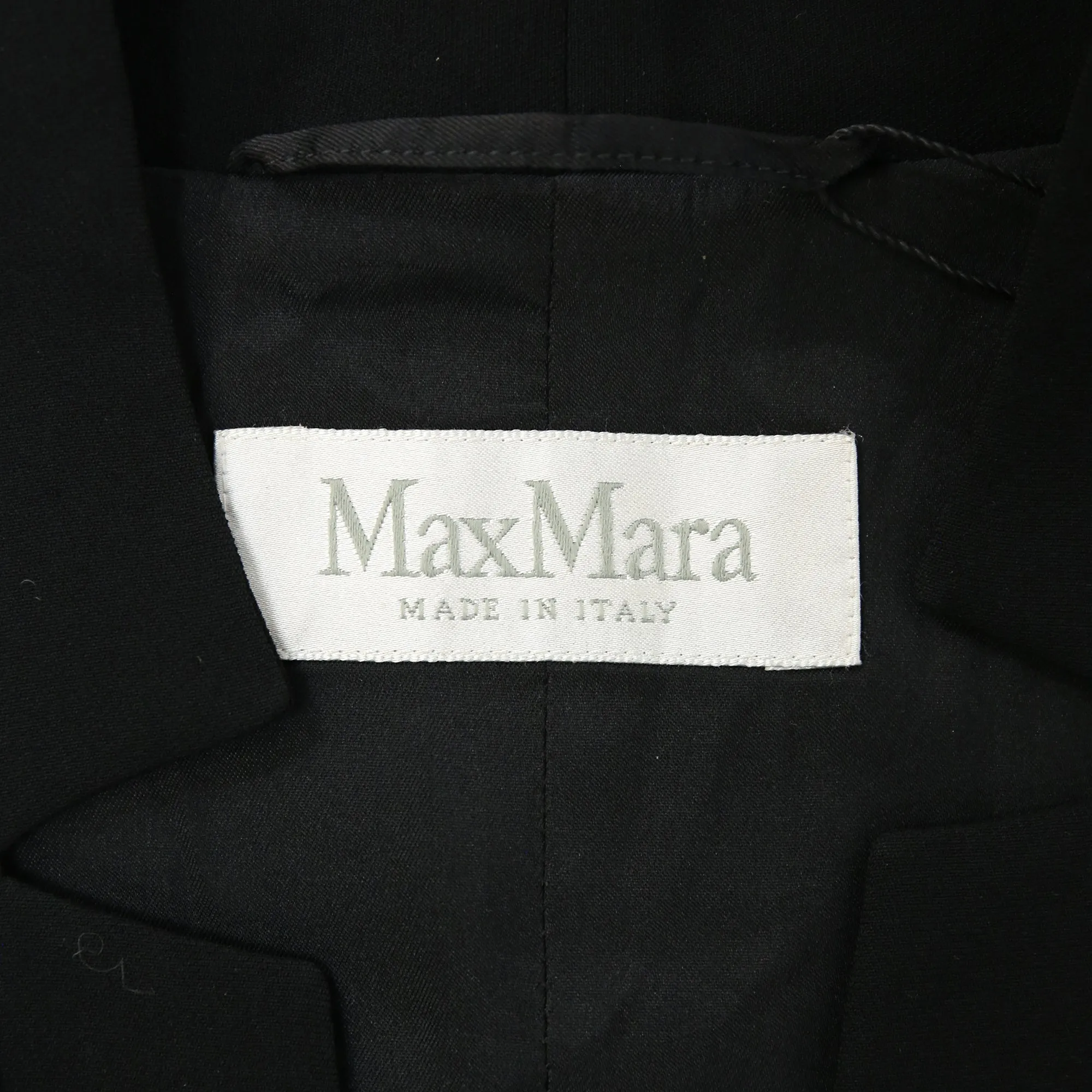 Max Mara Single-Breasted Blazer in Black Wool