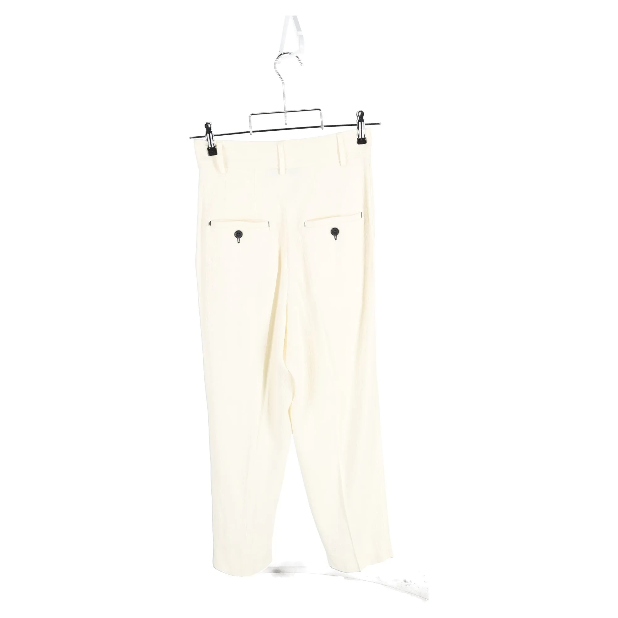 Max Mara Sportmax Pleated Straight-Leg Trousers in Cream Acetate