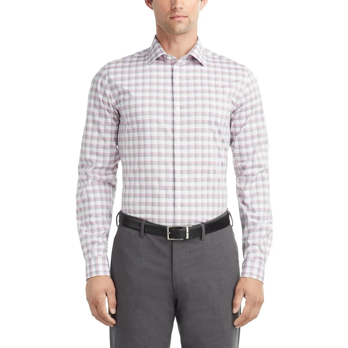 Mens Checkered Gingham Dress Shirt