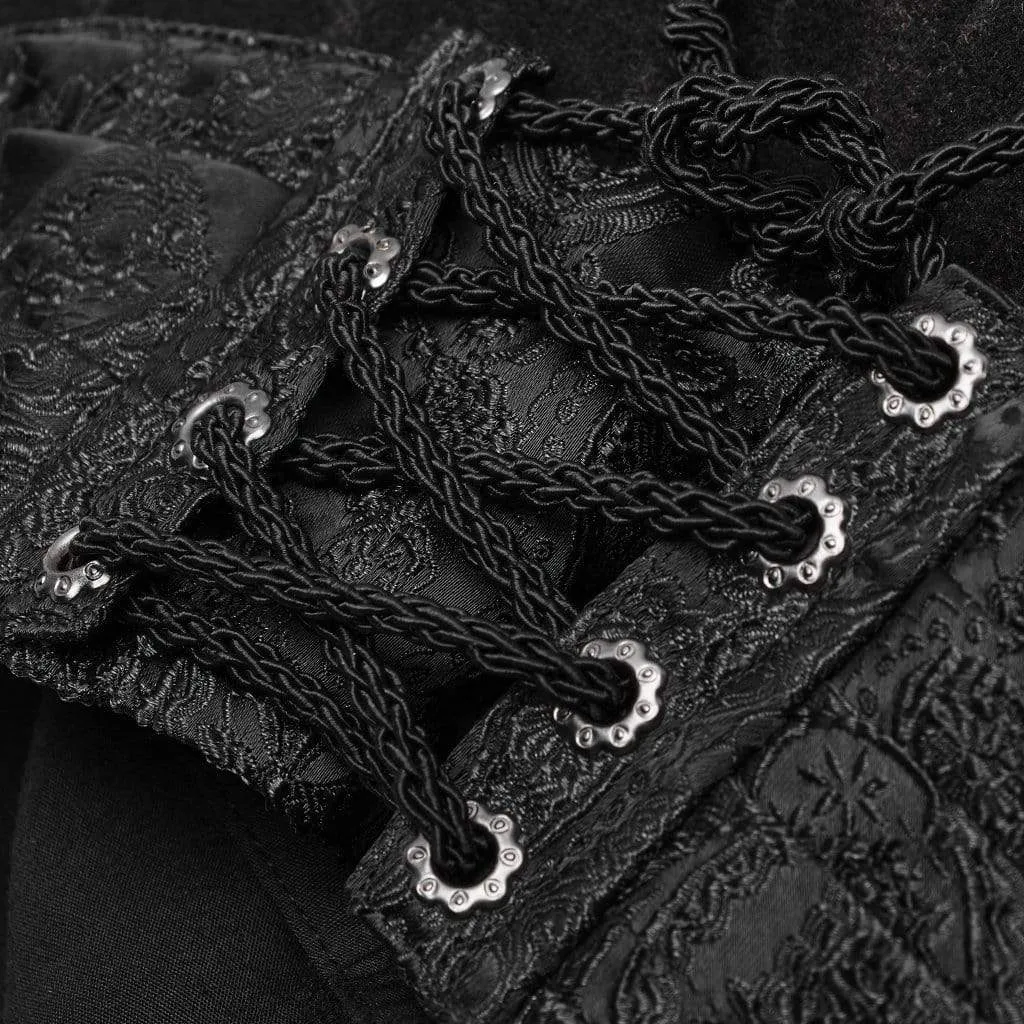Men's Goth High-waisted Pinstripes Straight-leg Pants