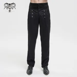 Men's Gothic Cashew Printed High-waisted Pants