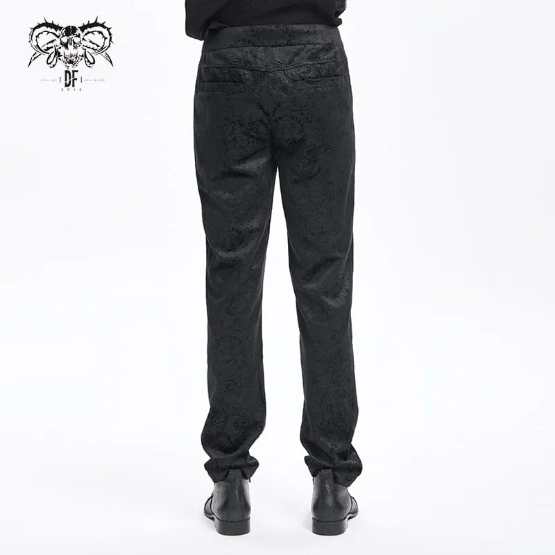 Men's Gothic  Zip Floral Branded Trousers