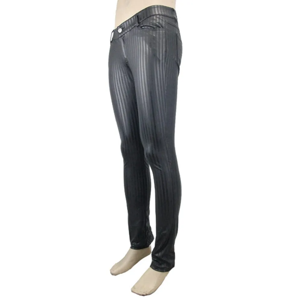 Men's Skinny Punk Striped Trousers
