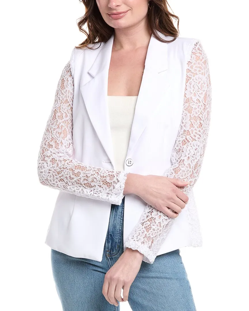 Nanette Nanette Lepore Lace Sleeve Blazer