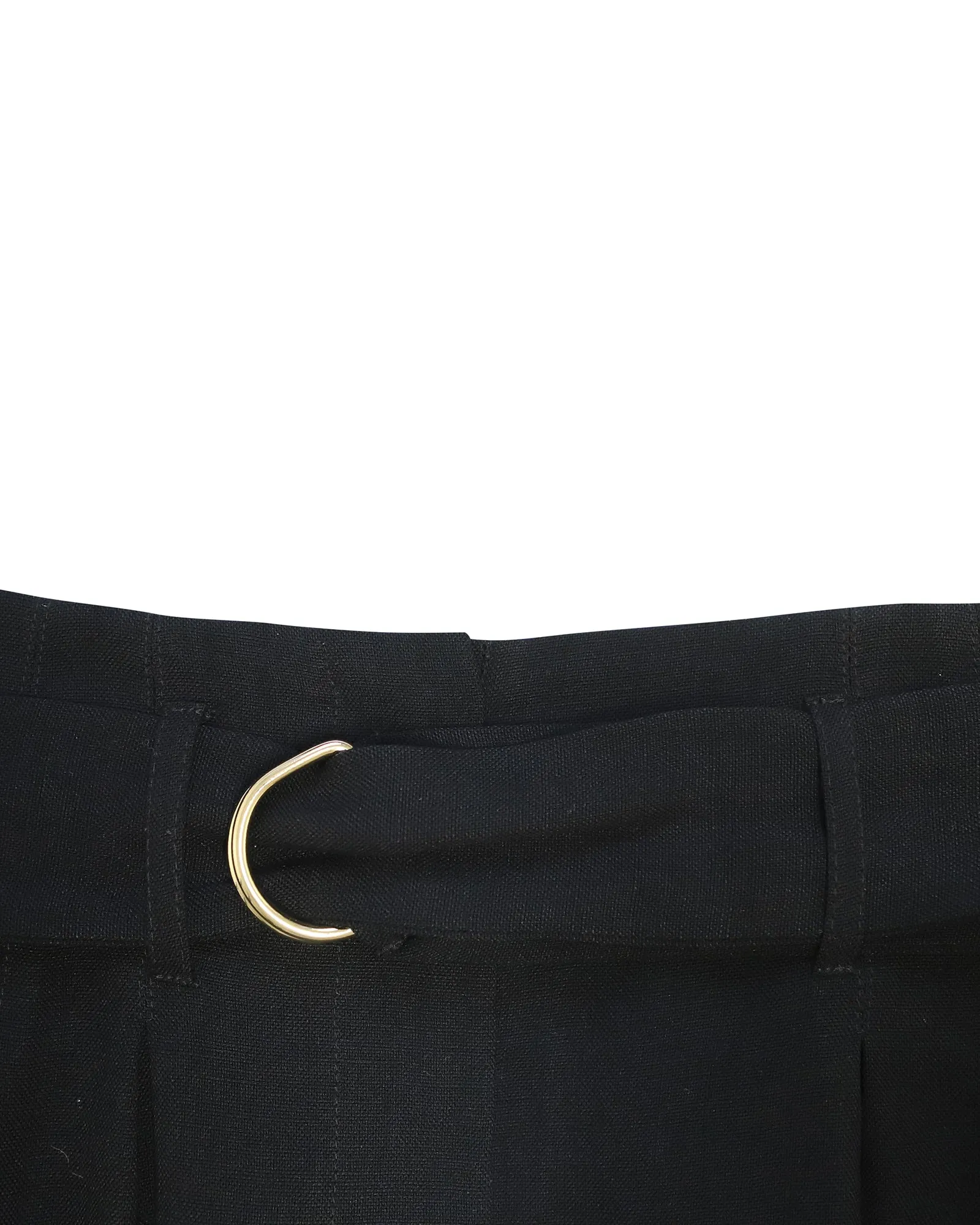 Nanushka Wide Leg Trousers with Belt in Black Triacetate