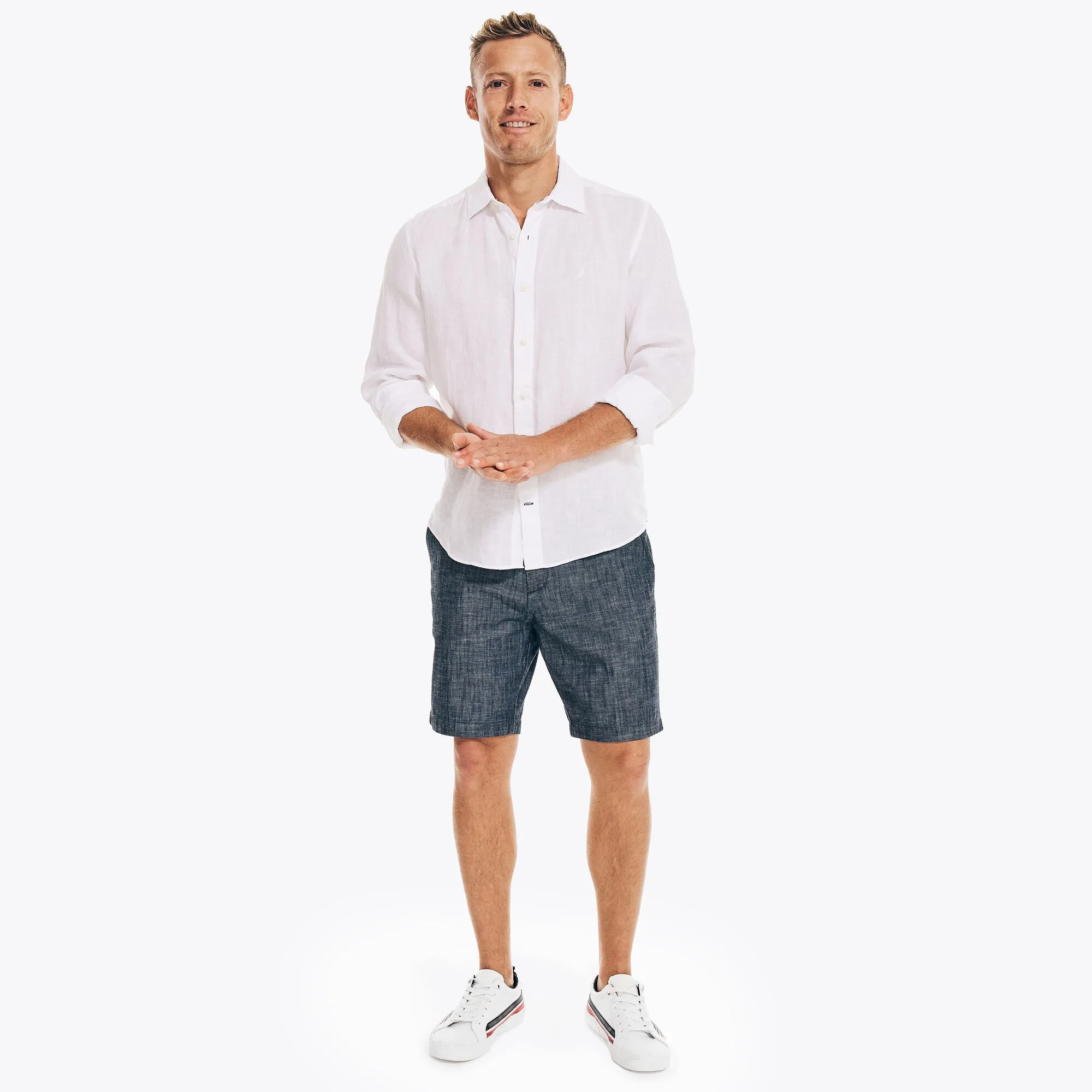 Nautica Mens 8.5" Chambray Short