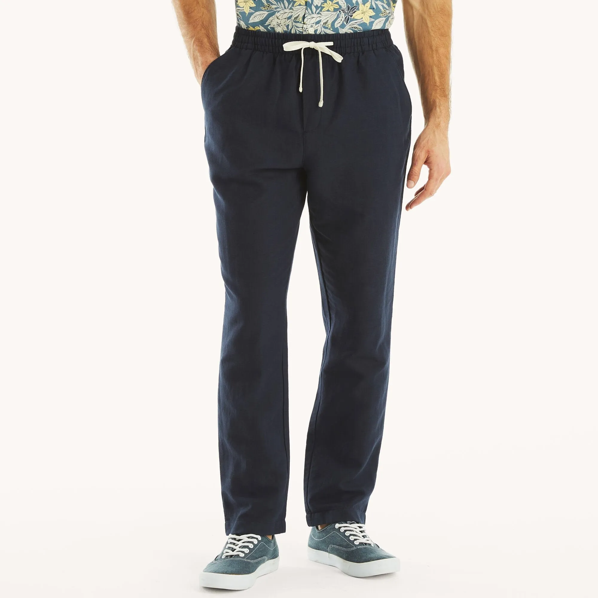 Nautica Mens Linen Drawstring Pant