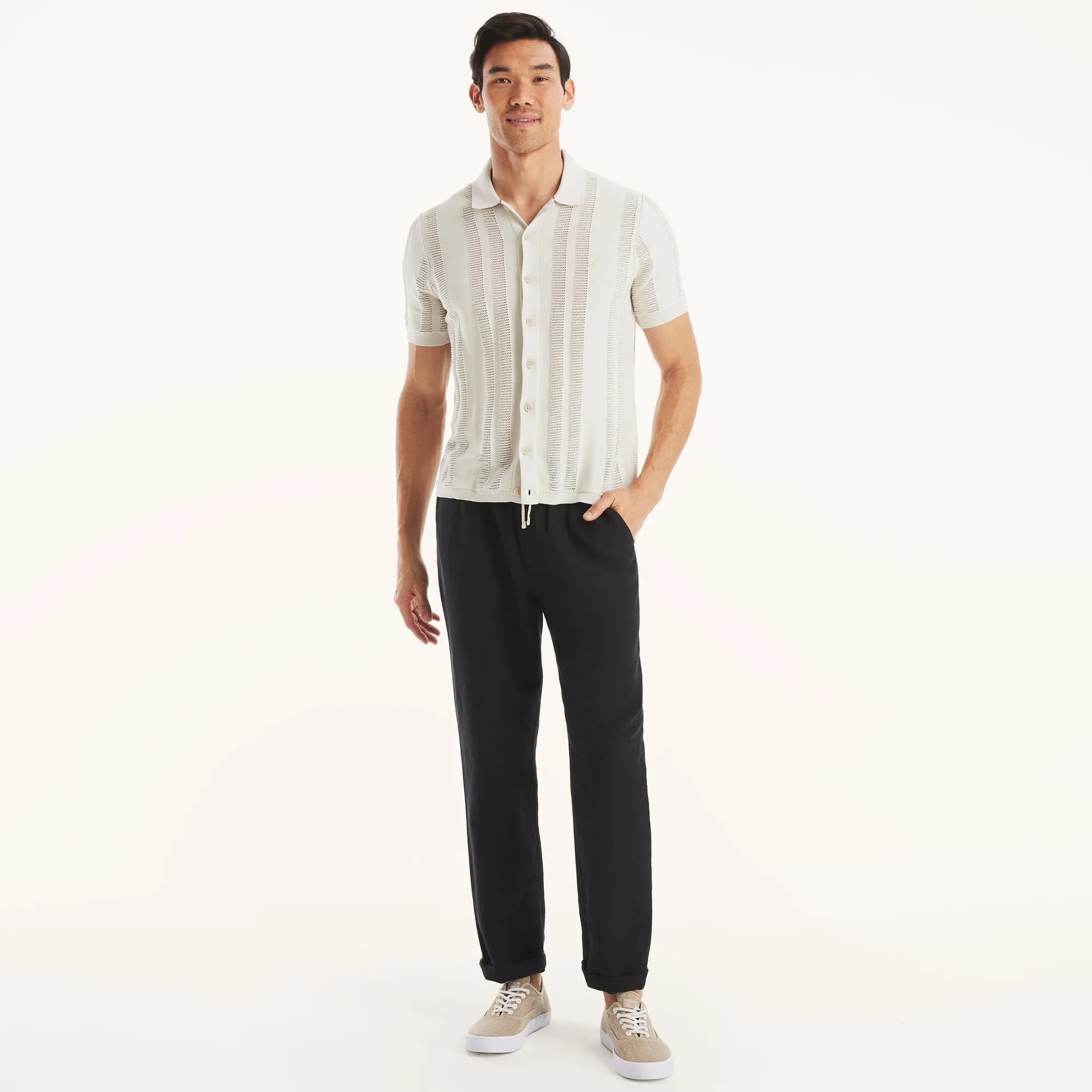 Nautica Mens Linen Drawstring Pant