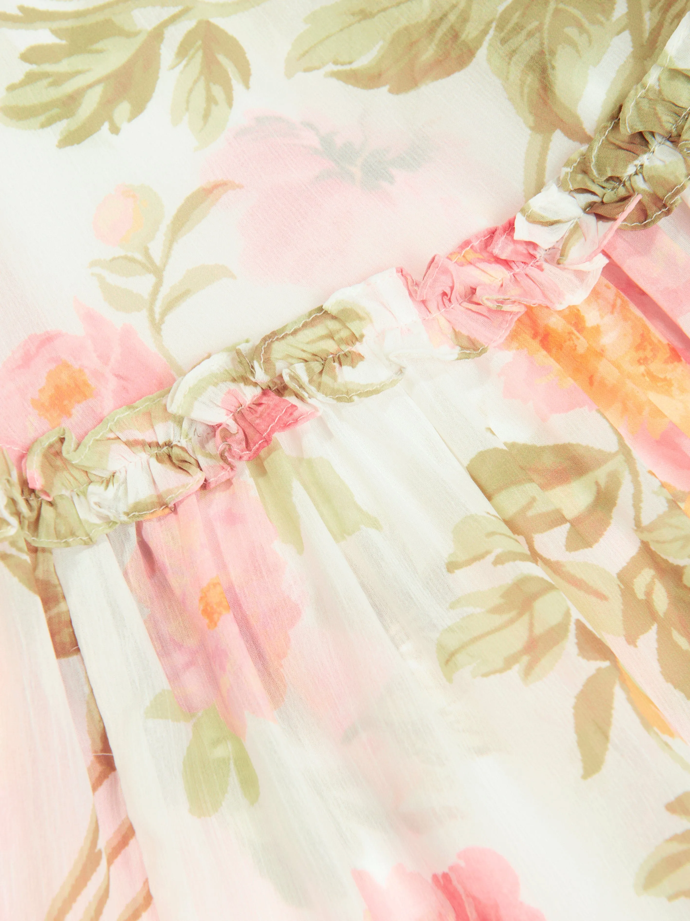 Needle & Thread Girls Peony Promise Chiffon Dress in Multicolour