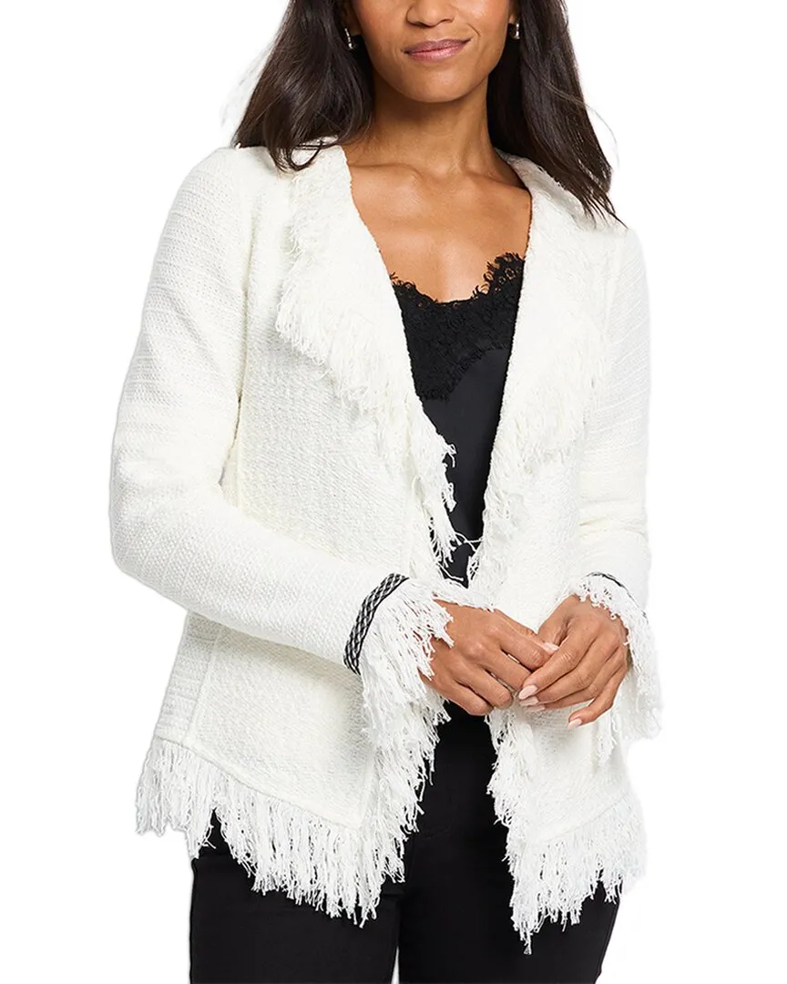 NIC ZOE Petite Statement Fringe Mix Knit Jacket