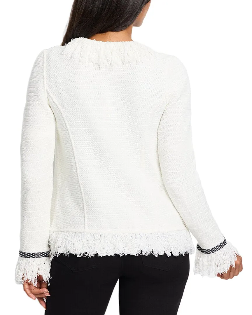 NIC ZOE Petite Statement Fringe Mix Knit Jacket