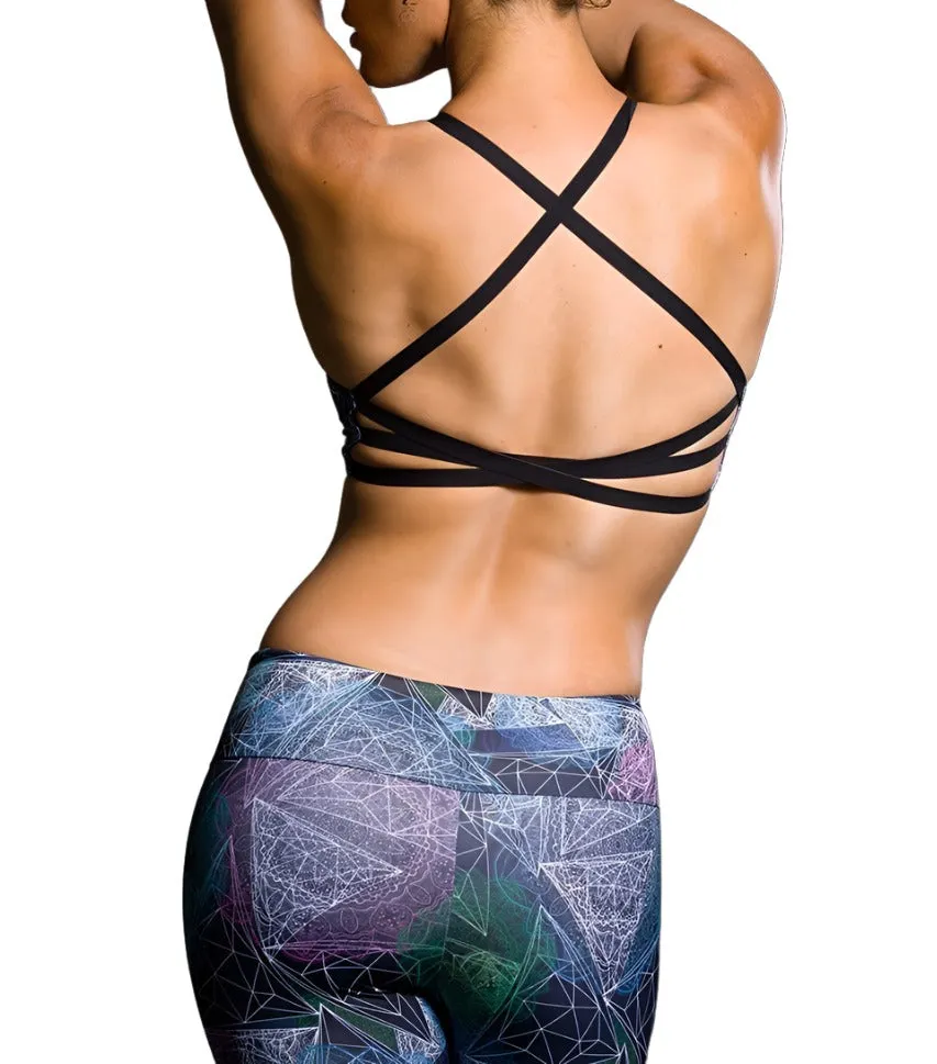 Onzie Hot Yoga X Back Elastic Bra Top 377