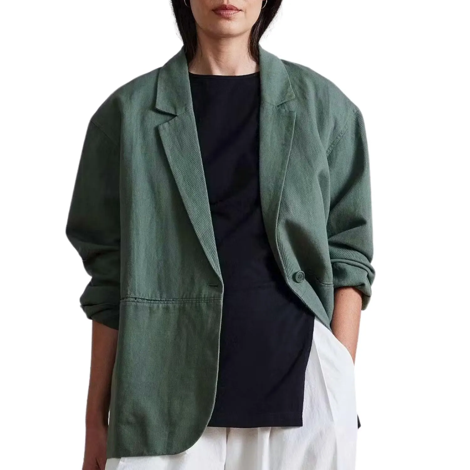 Oversized Blazer In Thyme