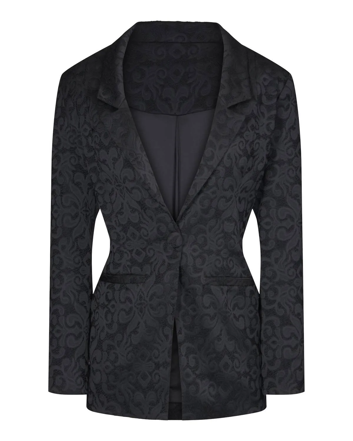 Paisley Tailored Blazer In Black
