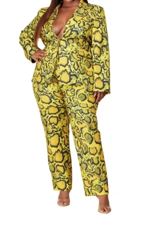 Python Pant Set In Yellow
