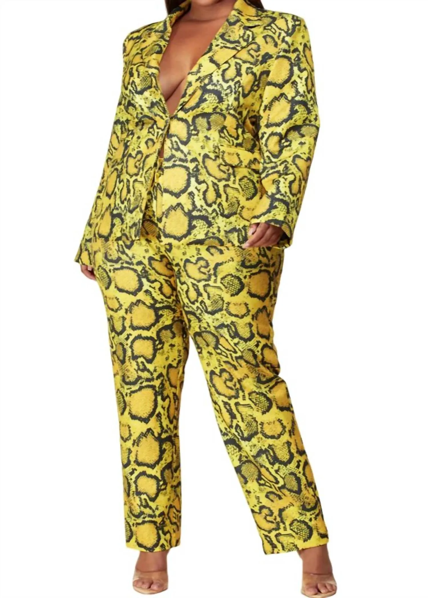 Python Pant Set In Yellow