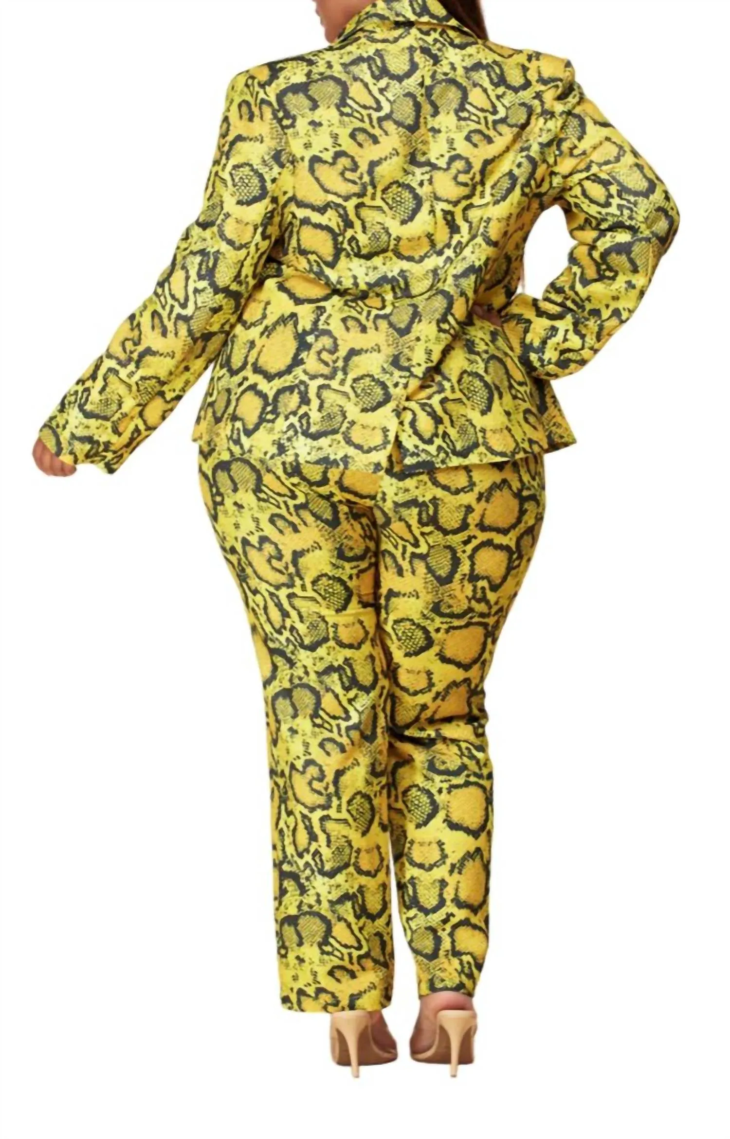 Python Pant Set In Yellow