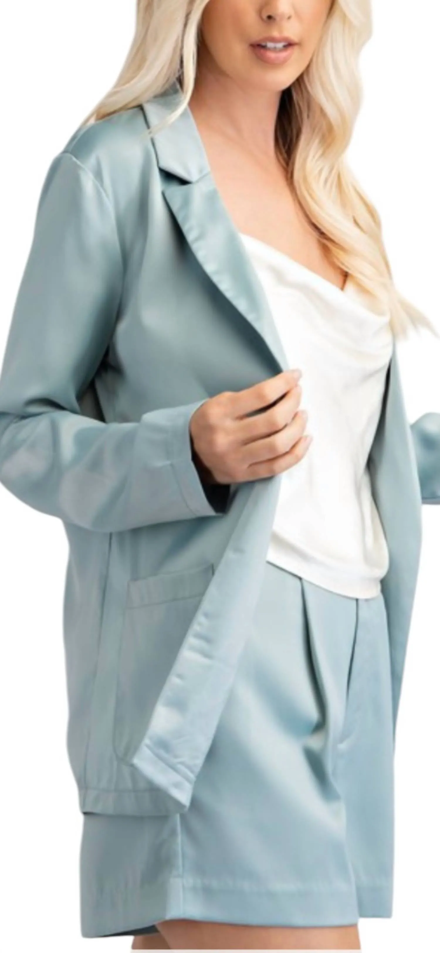 Quarter To Five Blazer In Mint