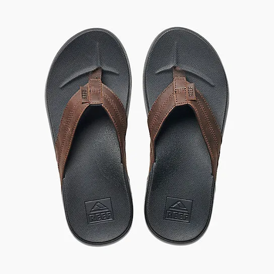 Reef Cushion Bounce Phantom LE Mens Sandals Leather Strap - Black Brown