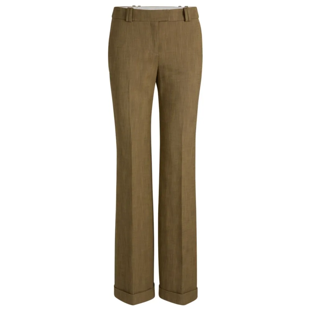Regular-fit trousers in herringbone stretch fabric