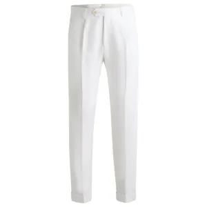 Regular-fit trousers in linen