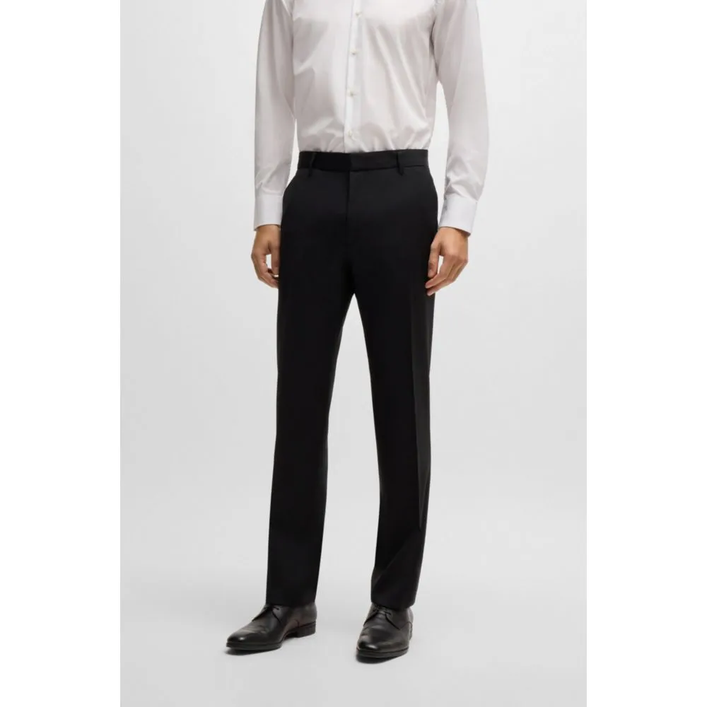 Regular-fit trousers in wool serge