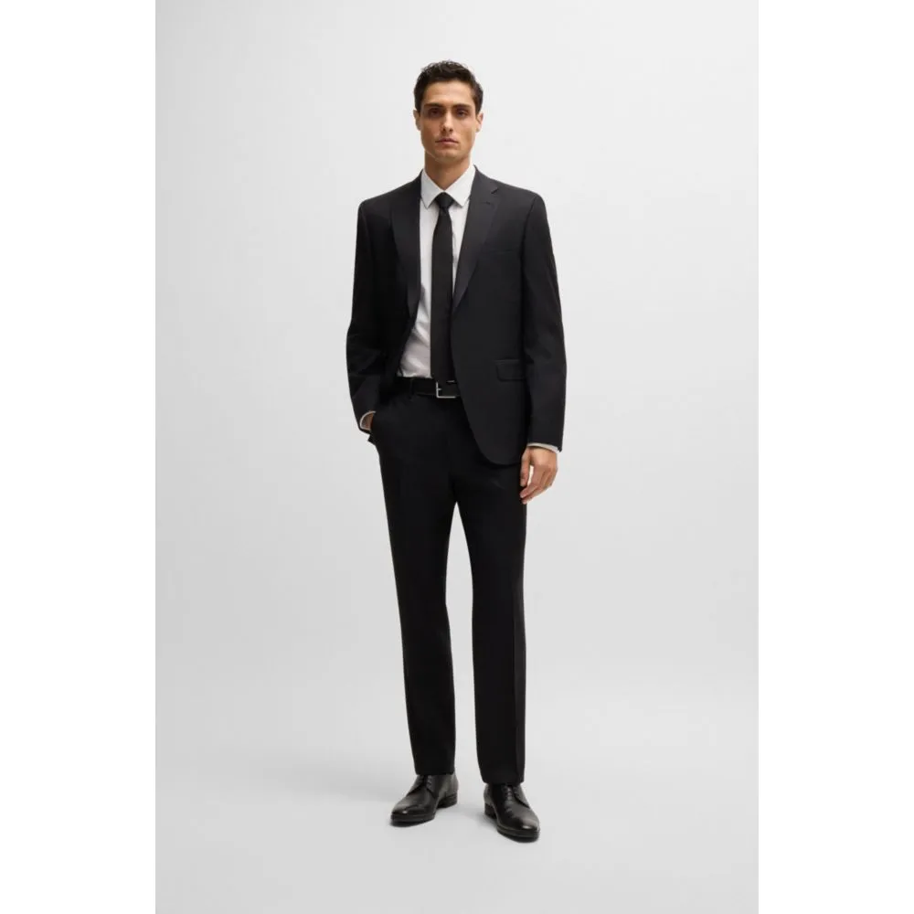 Regular-fit trousers in wool serge