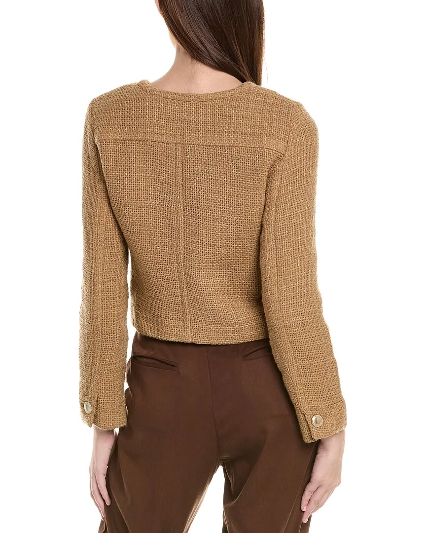 Reiss Esmie Cropped Wool-Blend Jacket