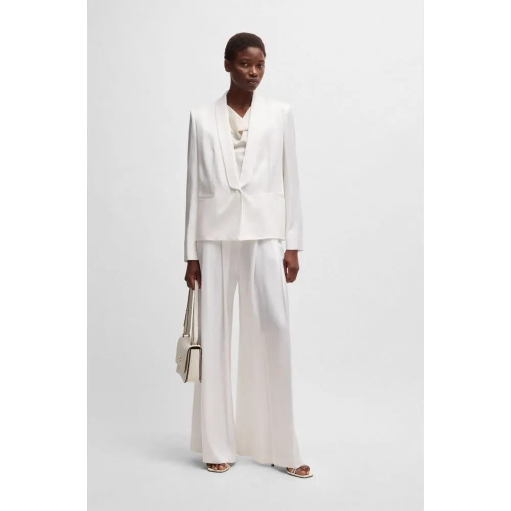 Relaxed-fit blazer with shawl lapels