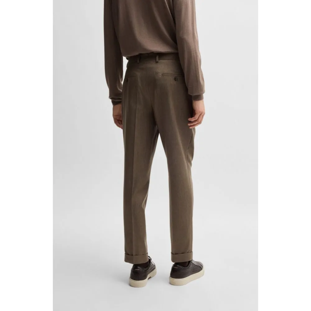 Relaxed-fit trousers in patterned virgin wool